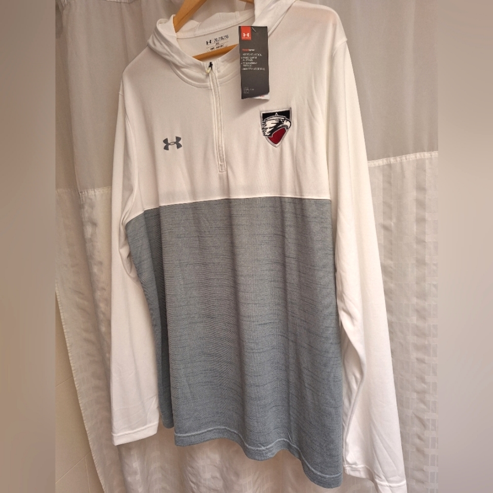Under Armour men's Heat Gear hoodie with Edgewood College logo size 2XL - Picture 3 of 16